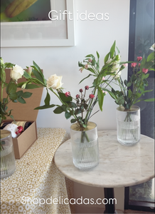 Pink Flowers + Vase